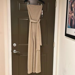 XOXO Brand New Gold Lame’ Jumpsuit.